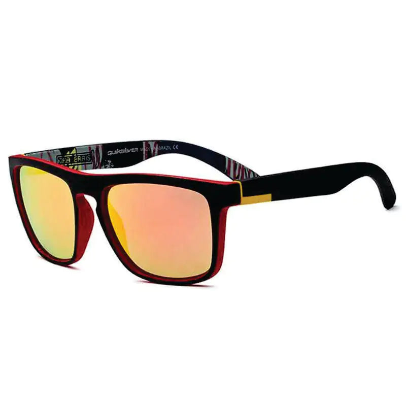 🕶️ Men's Brazil Sunglasses Modern Polarized Rectangular Sunglasses, Multicoloured