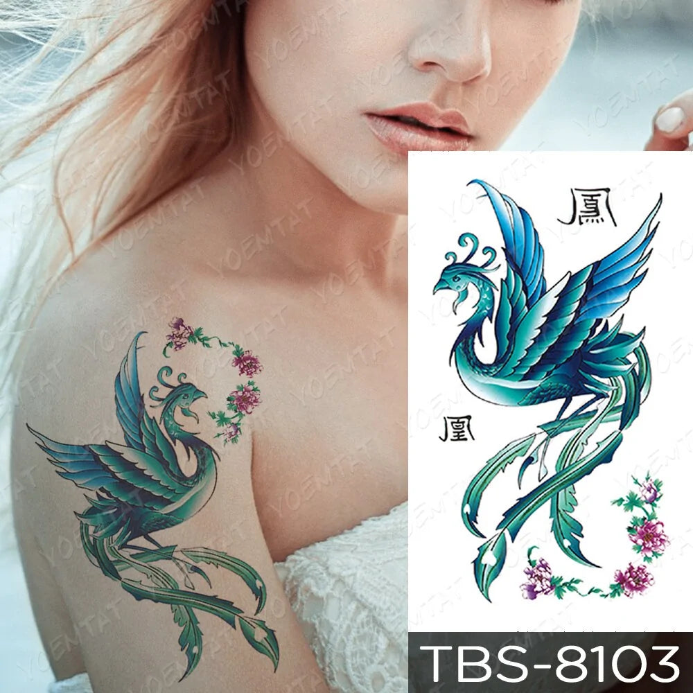 💧 Waterproof Temporary Tattoo Sticker Extra Large Waterproof Temporary Tattoos Full Arm Fake Tattoos Stickers for Men and Women