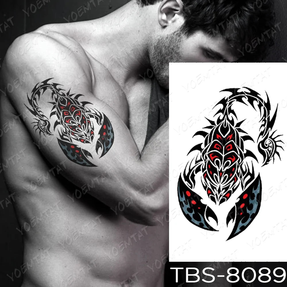 💧 Waterproof Temporary Tattoo Sticker Extra Large Waterproof Temporary Tattoos Full Arm Fake Tattoos Stickers for Men and Women