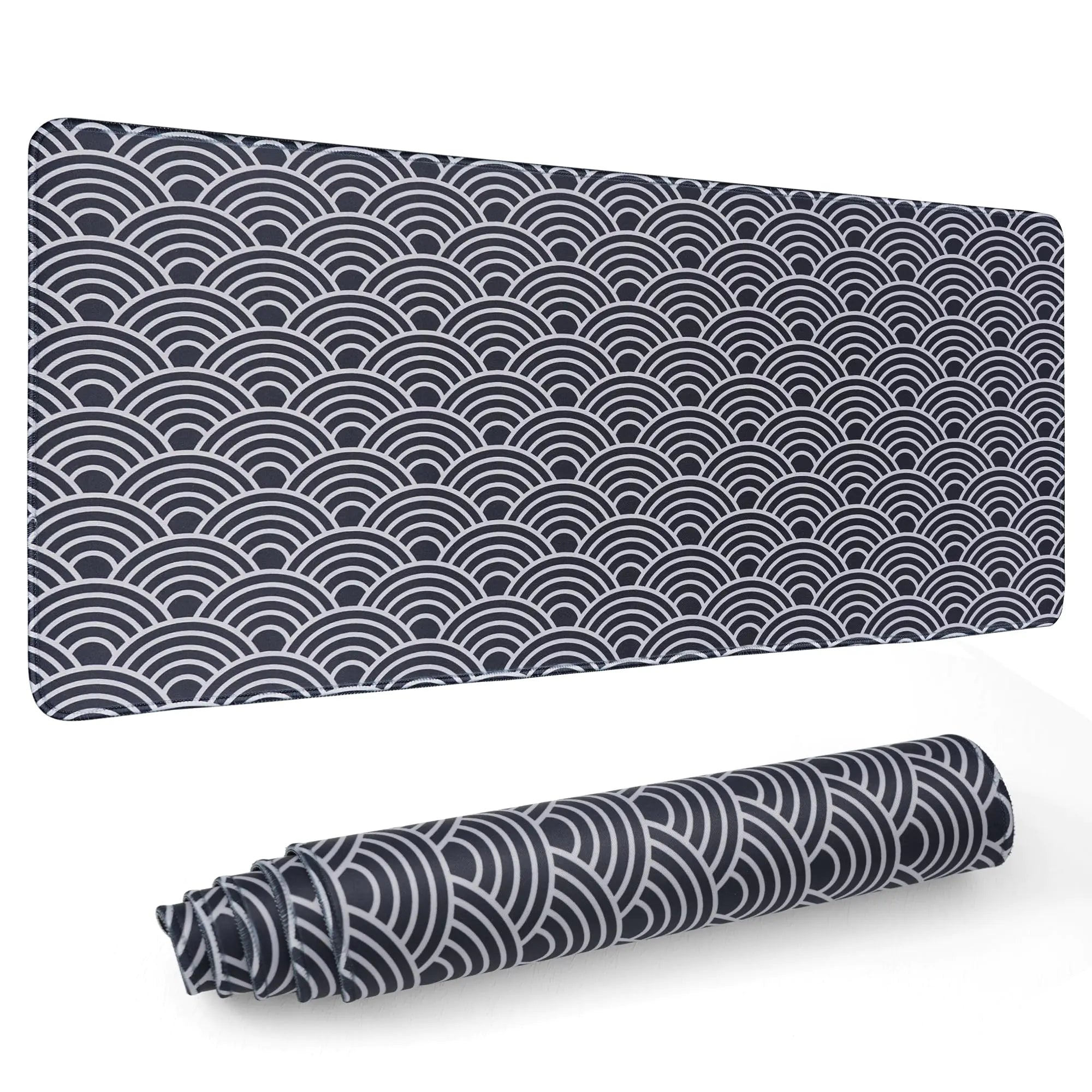 Large Gaming Mouse Pad Desk Mat Black White
