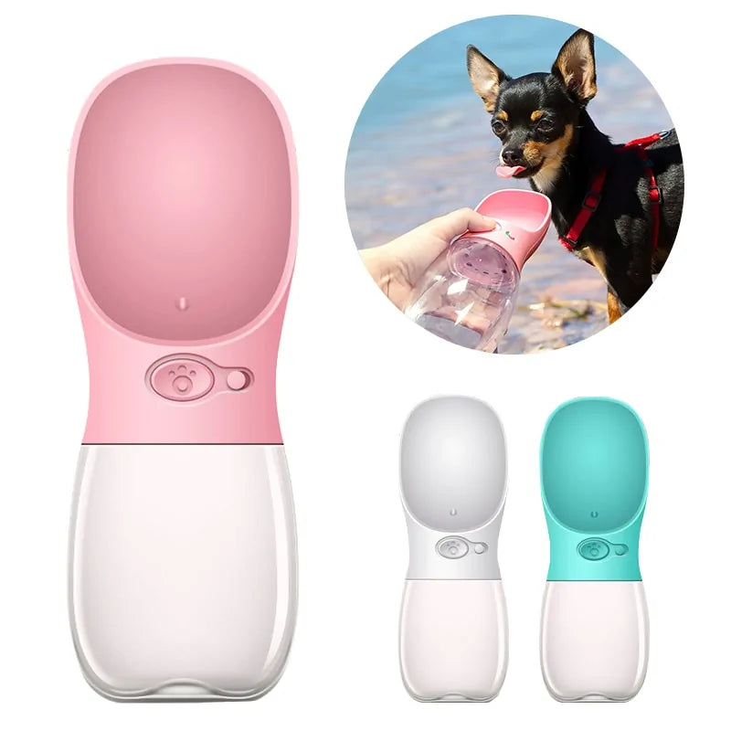 🐾 Portable Pet Water Bottle Leak Proof Portable Puppy Water Dispenser with Drinking Feeder for Pets Outdoor Walking, Hiking, Travel, Food Grade Plastic