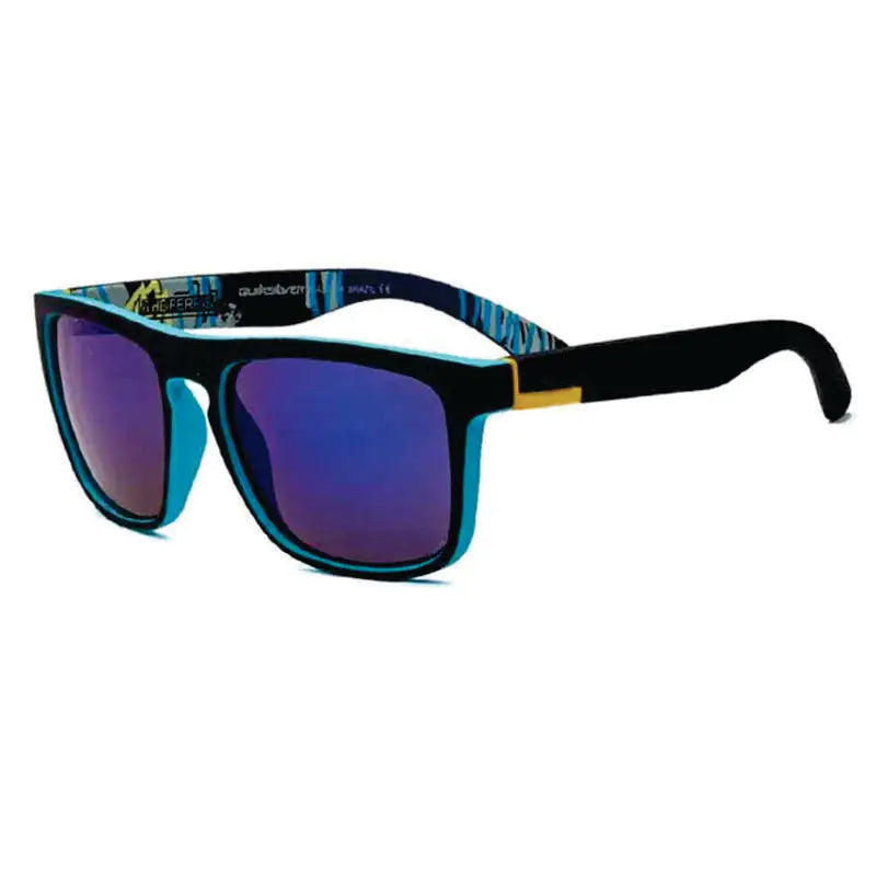 🕶️ Men's Brazil Sunglasses Modern Polarized Rectangular Sunglasses, Multicoloured